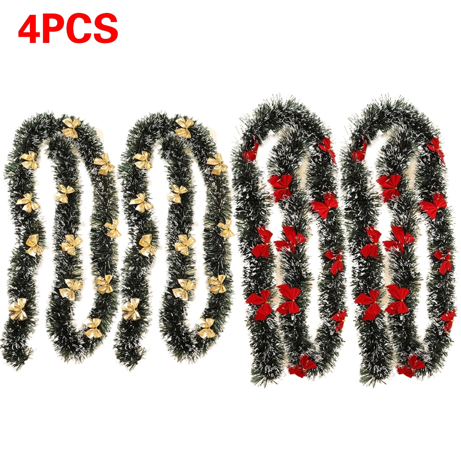 6.56/13.12/26.24 Ft Christmas Tinsel Garland Artificial Christmas Garland Xmas Metallic Twist