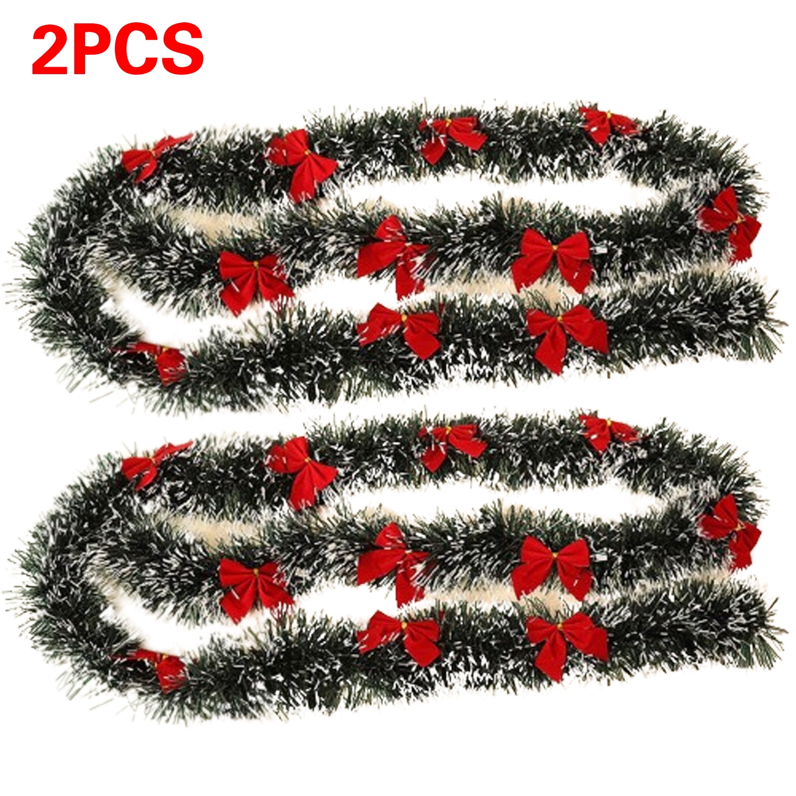 6.56/13.12/26.24 Ft Christmas Tinsel Garland Artificial Christmas Garland Xmas Metallic Twist