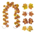 thumbnail image 1 of 6.56 FT Fall Maple Leaf Garland,Hanging Artificial Garland Thankgiving Decorations for Home,Wedding Party Fireplace Mantle Decor, 1 of 8