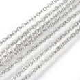 thumbnail image 1 of 6.56 Feet(2m) 304 Stainless Steel Cable Chains Flat Oval DIY Craft Chain Stainless Steel Color Chain Resistant Chain DIY, 1 of 2