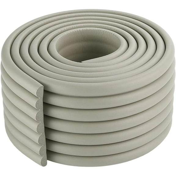 6.56 Ft Edge Protector Grey Anti-Collision Strip Edge Safety Bumpers Edge Guards Padding with Adhesive Extra-Wide Soft Rubber Foam Padding Furniture Desk Edge Cushion Wall Corner Covers Black