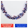 thumbnail image 1 of 6.56 Ft Patriotic Glitter Tinsel Garland Decoration, Red White Blue Star Metallic Tinsel Twist Garland, 4th of July Parade Golf Cart Shiny Tinsel for Car Bike Independence Day Memorial Day Decor, 1 of 3
