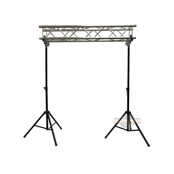 6.56 ft. 2 meter Aluminum Truss Segment + Two 7 Ft. Metal Stands DJ Lighting PA