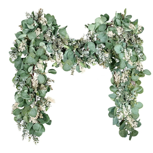 6.56 ft KomHome Silver Dollar Eucalyptus Garland Christmas Garland