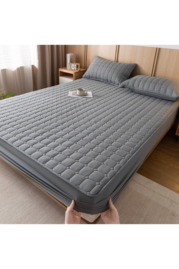6.56 x 5.9ft Thickened Mattress Cover – Modern Style Bed Hat with Texture, Cotton Spandex Blend, Non-Slip Wraparound Design for 200x180cm Beds, Bedroom Aesthetic Upgrade
