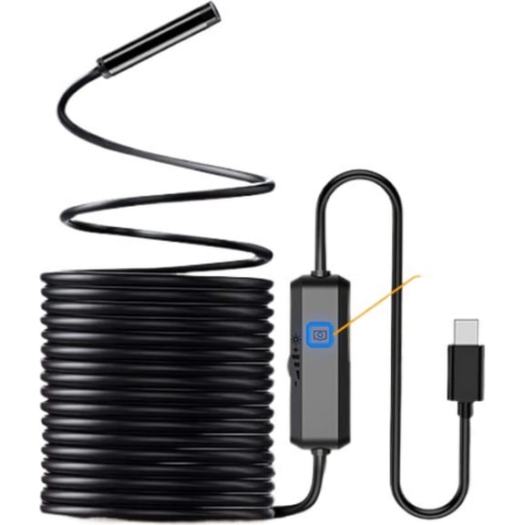 6.56Ft USB Endoscope Camera, IP67 Waterproof Borescope Inspection Camera With 6 LED for Vehicle & Pipe Inspection