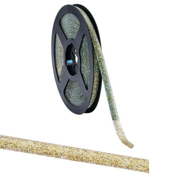 6.56Ys Self Adhesive Caulking Strip 1/3" Gold Shower Tub Toilet Caulk Gap Tape Moulding Trim Strip Decorative Sealing Sealant Edging Tape for Furniture Stove Sink Bathroom Corner Wall Edge DIY