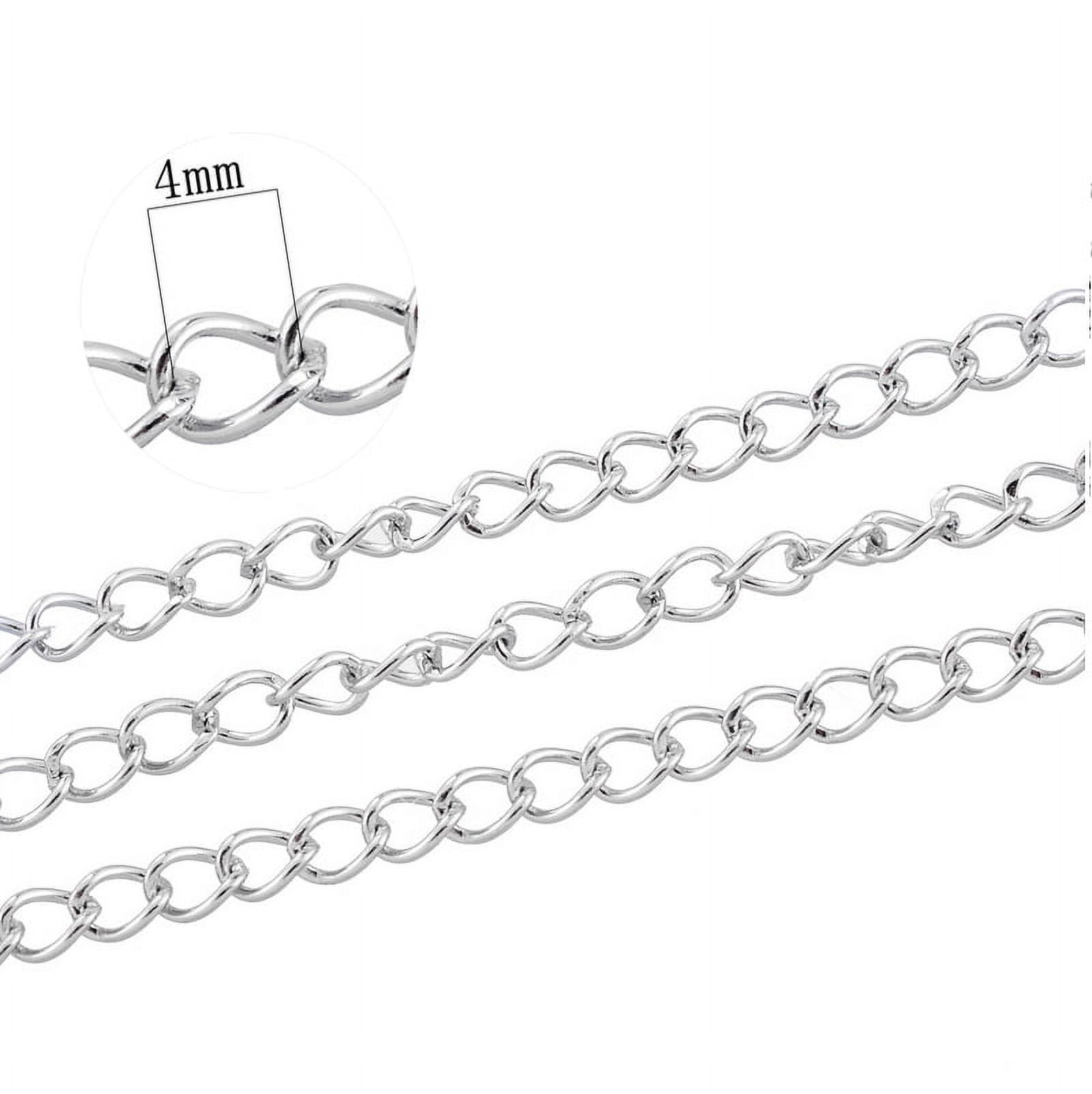 6.56ft Stainless Steel Cable Curb Chain Necklace Jewelry Making supplies  4mm x 3mm 