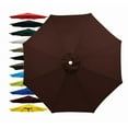 thumbnail image 1 of 6.5FT 6 Ribs Patio Umbrella Replacement Canopy (Canopy only), Canopy Replacement UV Protection Waterproof Outdoor Table Market Yard Umbrella Top Outdoor Umbrella Canopy - Coffee, 1 of 11
