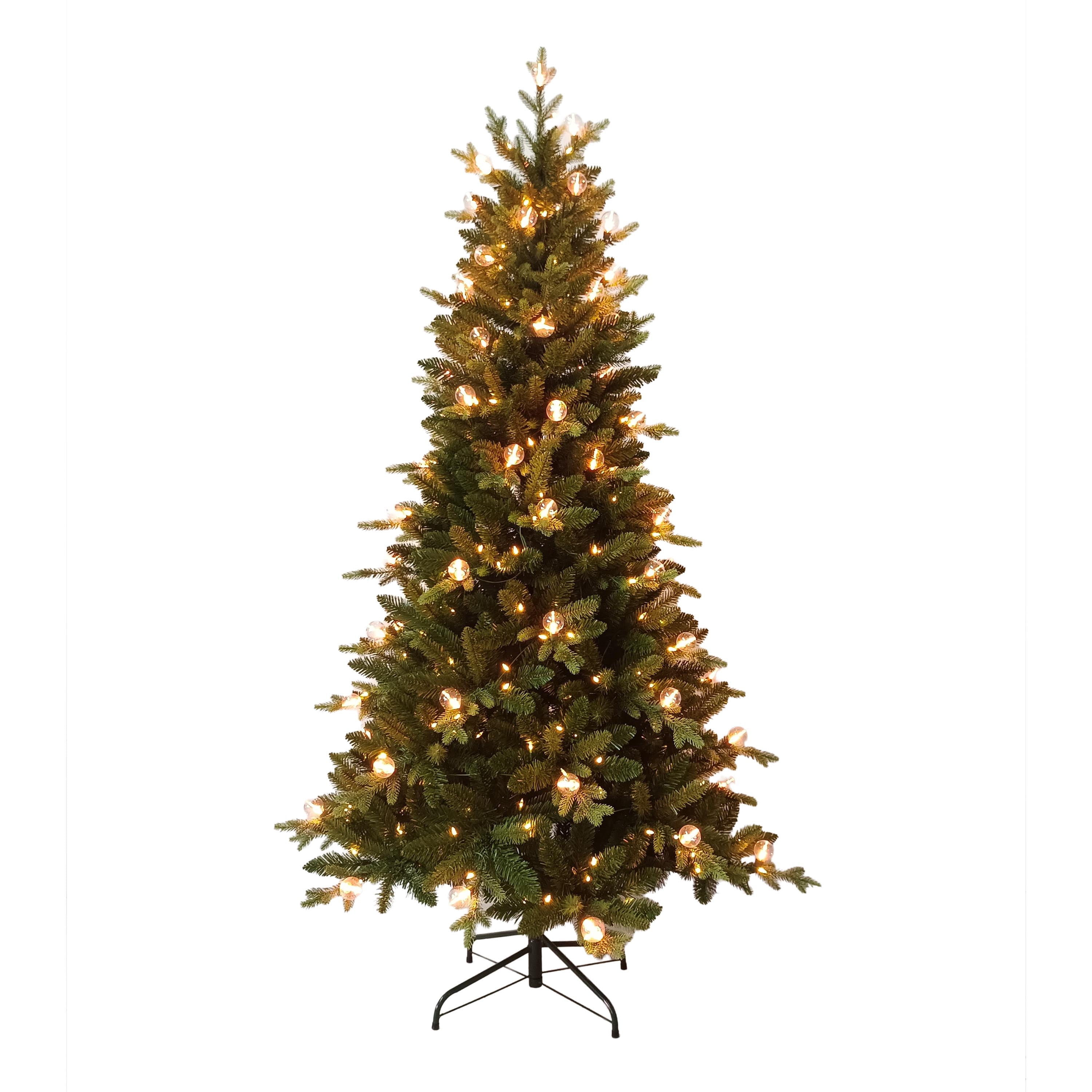 Display 6.5' Pre-Lit Alder Artificial Christmas Tree with 250 Warm LED Lights and 8 Functions, by Holiday Time