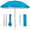 thumbnail image 1 of 6.5FT Beach Umbrella Push Button Tilt And Air Vent UPF 50+ Protection Fits In a Large Suitcase For Patio Garden Beach Pool Backyard, 1 of 10