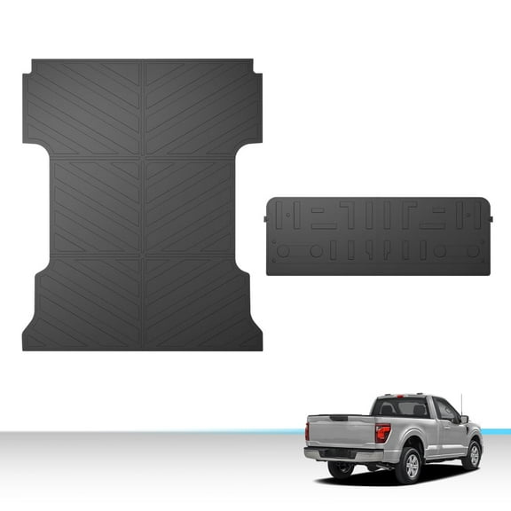 All Weather TPE Truck Bed Mat Tailgate Liner Fit For 2021-2025 Ford F-150 6.5FT