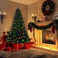 thumbnail image 1 of 6.5FT Pre-Lit Artificial Christmas Tree - 8 Lighting Modes with Warm White & Color Changing LED Lights, 880 Branch Tips, Hinged Metal Stand for Easy Assembly, Holiday Home Decor, 1 of 8
