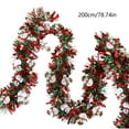 thumbnail image 1 of 6.5Ft Christmas Metallic Tinsel, Hanging Garland Holiday Decor with Snowman Gingerbread Man, Waterproof Xmas Decorations Ornaments for New Year Party Birthday Holiday Indoor Outdoor, 1 of 5