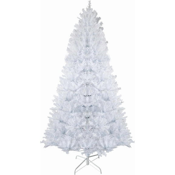 6.5Ft White Artificial Christmas Tree,Modern Holiday Tree with Pink and Black Decor,818 Premium Branch Tips for Stylish Living Room Seasonal Displays