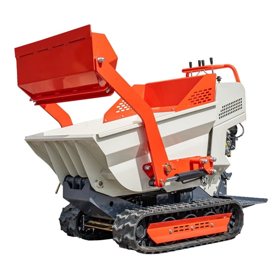 6.5HP Electirc Start Self-Loading Mini Crawler Dumper Cart 1100lbs with EPA B&S Gas Engine Transport MMS Dump Truck