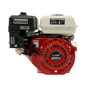 6.5HP Gas Engine 200cc 4 Stroke   OHV Horizontal Shaft Motor with 3.6L Fuel Tank, Air Cooled Pull Start for Go Kart Mini Bike Log Splitter Pressure Washer   Replaces Honda GX160
