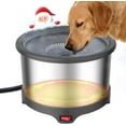 thumbnail image 1 of 6.5L Heated Water Bowl, Stainless Steel Outdoor Heated Dog Bowl with Anti-Chew Cord, Large Capacity Heated Pet Slow Drinking Dish Provide Warm Water in Winter for Dogs, 1 of 8