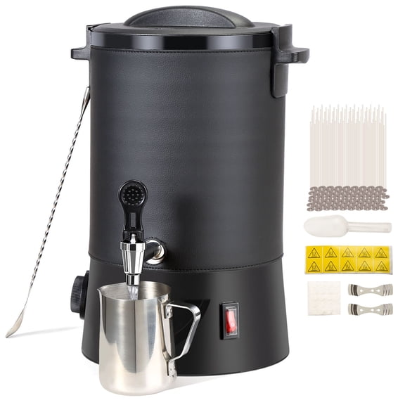 6.5L Wax Melter for Candle Making, 1100W Fast Heating, 9-Level Temp 30-110C, 10 lbs Capacity, Overheat Guard for Soap Beauty Products