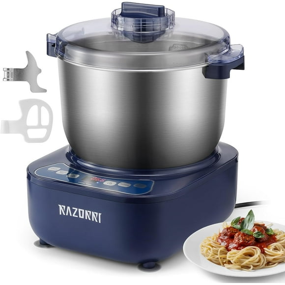 6.5QT Electric Dough Mixer with Fermentation Function, Programmable Timer, Stainless Steel Bowl & Mixing Blades for Baking Bread, Pizza, Pasta Household Kitchen Appliance
