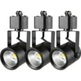 thumbnail image 1 of 6.5W 3000K 470 lm LED Track Lighting Heads, Warm White, Dimmable H Type Track Light Head, Rendering Adjustable Tilt Angle Track Lighting Fixture, Black - Pack of 3, 1 of 1