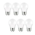 thumbnail image 1 of 6.5W A15 LED Bulbs 50Watt Equivalent Dimmable, 5000K Daylight, E26 Medium Base, G45 Bulb Shape, LED Light Bulb for Ceiling Fan, Pack of 6, 1 of 5