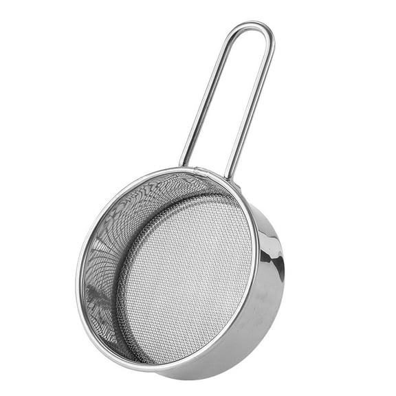 6.5cm Handheld Stainless Steel Flour Sifter, Mesh Sugar Powder Sieve For Baking, Cocoa Matcha Powder Spreader (Silver ,11.5*6.5*2.4CM)
