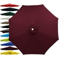 thumbnail image 1 of 6.5ft  9ft 10ft Outdoor Patio Umbrella Replacement Canopy, 6 Ribs 8 Ribs Umbrella Canopy Cover Replacement Fabric, Parasol Top Cover Replacement UV Protective Fabric, Canopy Only, 1 of 8