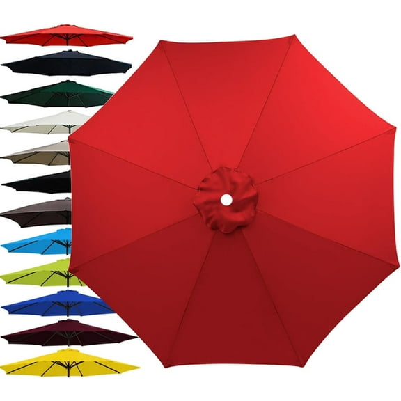 6.5ft 9ft 10ft Outdoor Patio Umbrella Replacement Canopy, 6 Ribs 8 Ribs Umbrella Canopy Cover Replacement Fabric, Parasol Top Cover Replacement UV Protective Fabric, Canopy Only