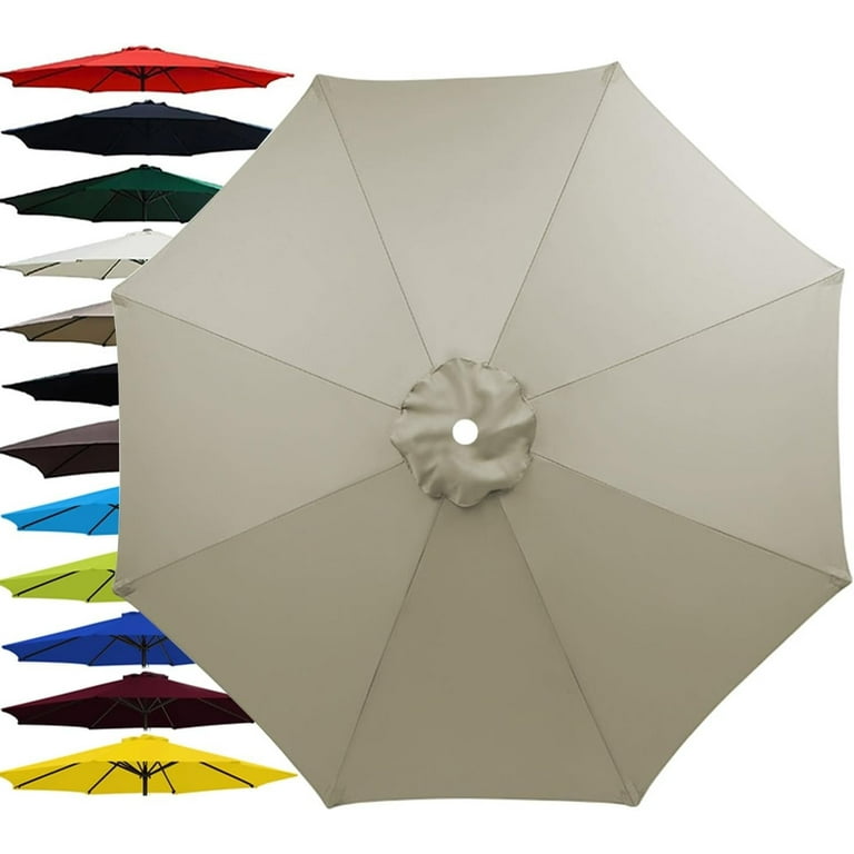 6.5ft 9ft 10ft Outdoor Patio Umbrella Replacement Canopy, 6 Ribs 8 Ribs Umbrella Canopy Cover Replacement Fabric, Parasol Top Cover Replacement UV Protective Fabric, Canopy Only - Walmart.com 6.5ft 9ft 10ft Outdoor Patio Umbrella Replacement Canopy, 6 Ribs 8 Ribs Umbrella Canopy Cover Replacement Fabric, Parasol Top Cover Replacement UV Protective Fabric, Canopy Only - Walmart.com
