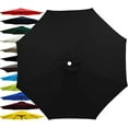 thumbnail image 1 of 6.5ft  9ft 10ft Outdoor Patio Umbrella Replacement Canopy, 6 Ribs 8 Ribs Umbrella Canopy Cover Replacement Fabric, Parasol Top Cover Replacement UV Protective Fabric, Canopy Only, 1 of 8
