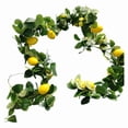 thumbnail image 1 of 6.5ft Artificial Lemons Garland - Faux Lemons Vine with Greenery, Realistic Fruit Garland for Home, Garden, Wedding, Party & Christmas Decor | Fake Lemon Wreath for Hanging Decoration(2PCS), 1 of 5