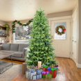 6.5ft Christmas Tree 1791 Branch Tips, Prelit PE&PVC with Metal Stand
