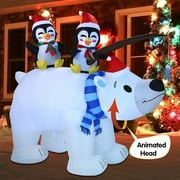 6.5ft Inflatable Winter Polar Bear for Christmas Holiday Decoration