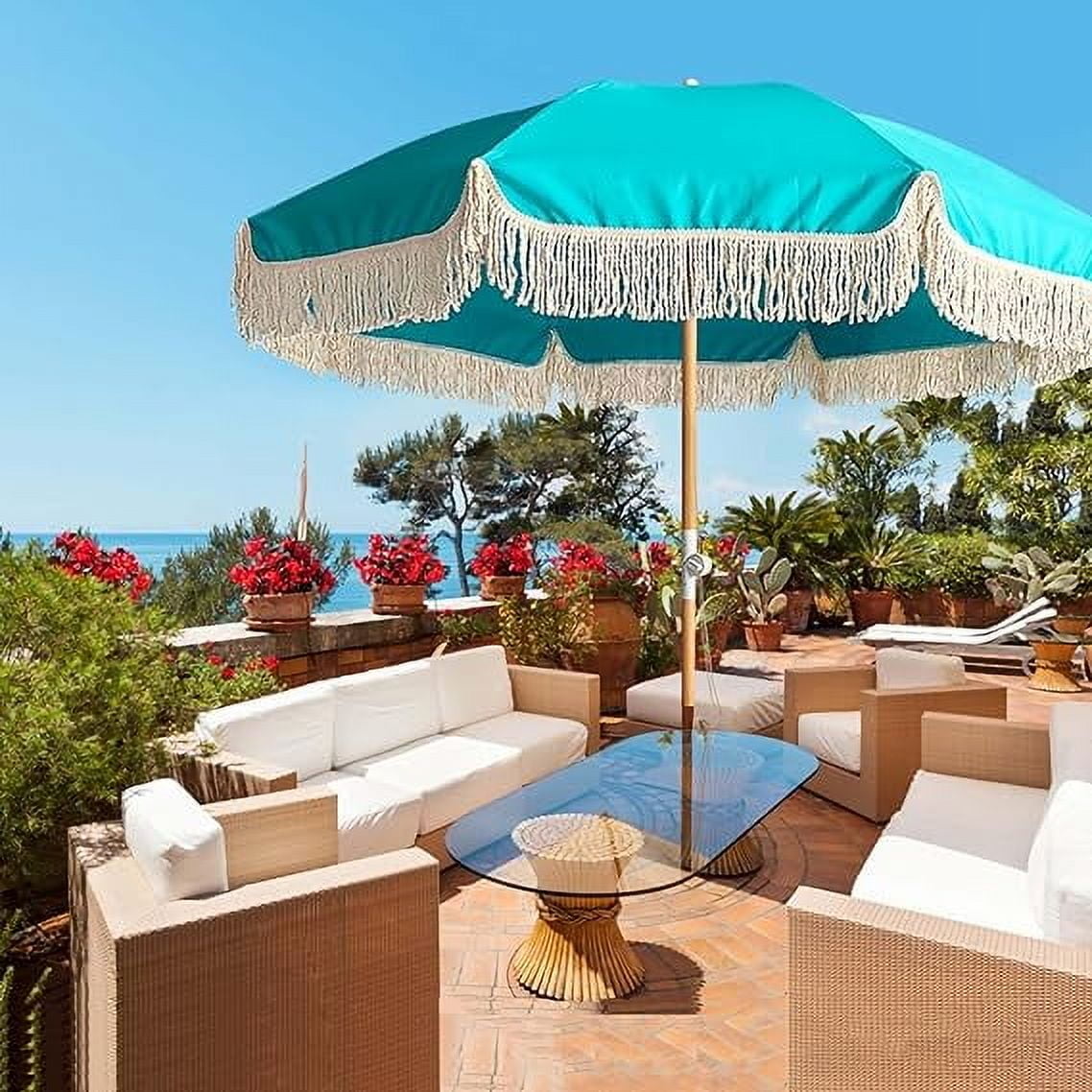 bradford patio 6.5 square market umbrella 6' Aluminum Square Sunbrella AA Patio Umbrella, Manual Lift, No Tilt,  Fiberglass Ribs (CALTO604UMB)