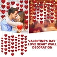 thumbnail image 1 of 6.5ft Red Heart Garland - Sparkling Glitter Hanging Heart String Garland for Wedding, Engagement, Valentine's & Birthday Party Decor (12PC), 1 of 7