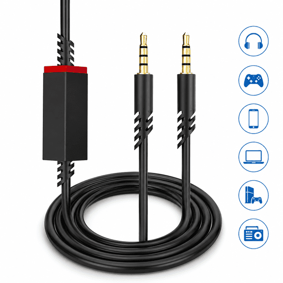 6.5ft Replacement Audio Chat Talkback Cable Cord with Mute Function for Astro A10 A40 G233 G433 Gaming Headset,Xbox One Controller