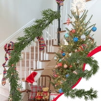 Taicans 6.5ft Snowy Flocked Christmas Garlands Norfolk Pine Garland Faux Greenery Pine Garland Real Touch Pine Garland Pine Needles Garland for Christmas Winter Home Mantel Fireplace Holiday Decor