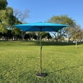 thumbnail image 1 of 6.5ft Square Market Umbrella With Stand/Base-Aqua Color, 1 of 6