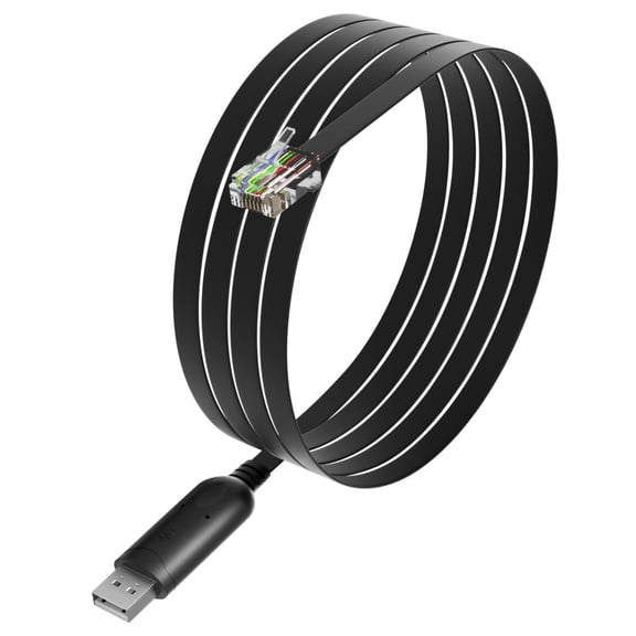6.5ft USB to RJ12 Cable 6P6C RS232 Serial Cable with FTDI-FT232 Chip Adapter Cable for AP7721, AP7723, AP7730, AP7732, AP7752 6P6C 940-0144A 940-0144