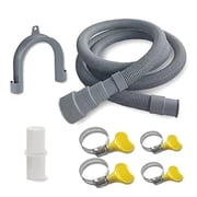 6.5ft Washing Machine Drain Hose Extension Kit - Universal for Washer, Dishwasher & Dehumidifier, 7-Piece Set with U-Bracket, 4 Clamps & Adapter