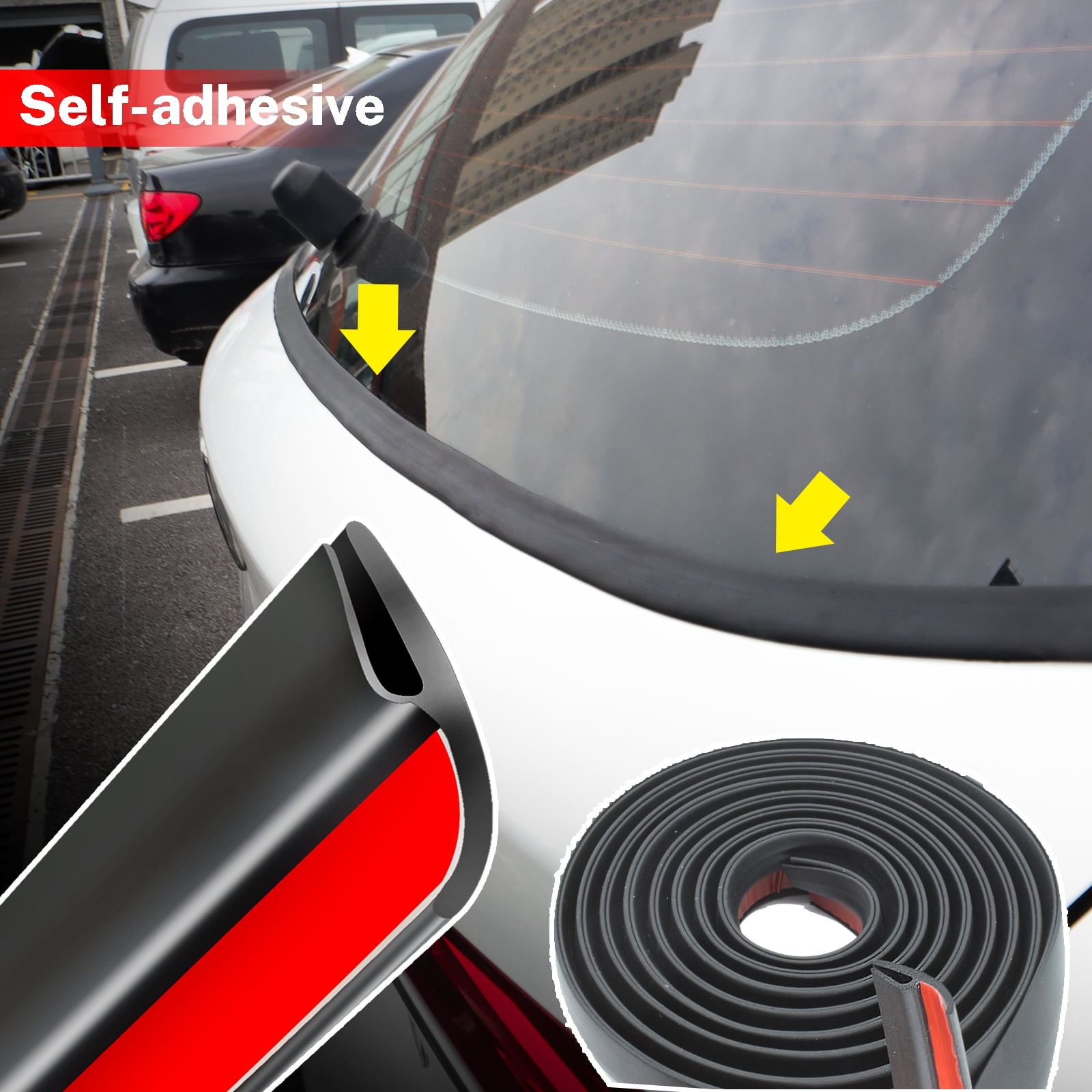 6.5ft hShape Car Window Seal Weather Strip Windshield Rear Glass Door