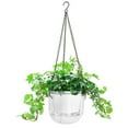 thumbnail image 1 of 6.5inch 1 Pack Self Watering Hanging Planter, Indoor Outdoor Hanging Drainage Holes Planters Flower Pot Basket, Visible Water Level, Plant Hanger Home Garden Decor, 1 of 9