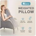 thumbnail image 1 of 6.5lbs Weighted Body Pillow for Adult - Weighted Pillow for Better Sleep, Cooling Body Pillow with Tencel Cover, Long Pillow for Bed, Ideal Side Sleeper Pillow(41" x 10", Grey), 1 of 8