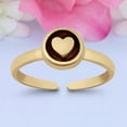 thumbnail image 1 of 6.5mm- Heart Toe Band Ring 925 Sterling Silver Thin Adjustable Stylish Rings for Women, 1 of 5