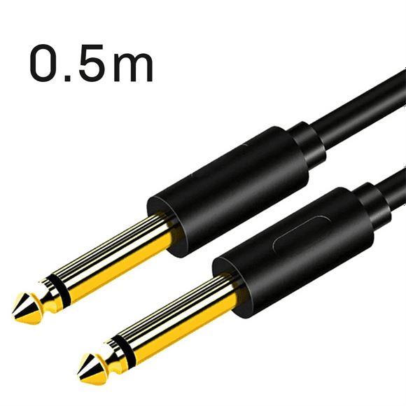 6.5mm Jack Audio Cable PVC 6.35 Jack Male to Male Aux Cable for Guitar Mixer Amplifier Bass 6.35mm,0.5 Meter