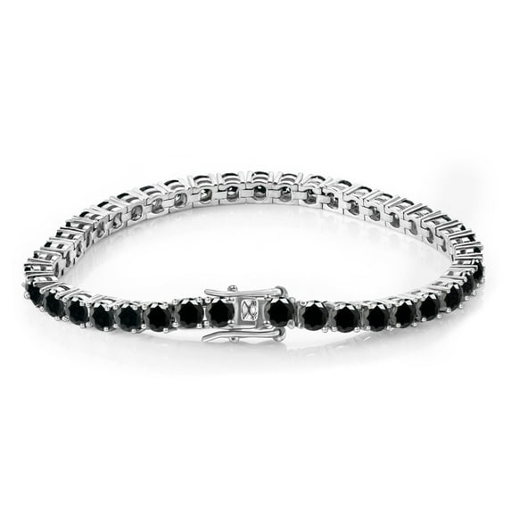 6.5mm Moissanite Tennis Bracelets Women Gold Bracelets D Color VVS1 Clarity Yellow Diamond Tennis Bracelets S925 Sterling Silver Bracelets for Women(6-9 inchs)