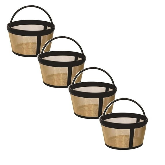 4/3/2/1pcs Reusable 4-5 Cup Basket Coffee Filter Fits MrCoffee Coffee Maker And Brewer Permanent Filter Replacement Compatible With Mr Coffee Gold Basket-Style Filters