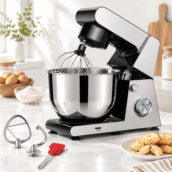 6.5qt Tilt-head Stand Mixer,, Heavy Duty 10-speed Electric Mixer for Home Baking