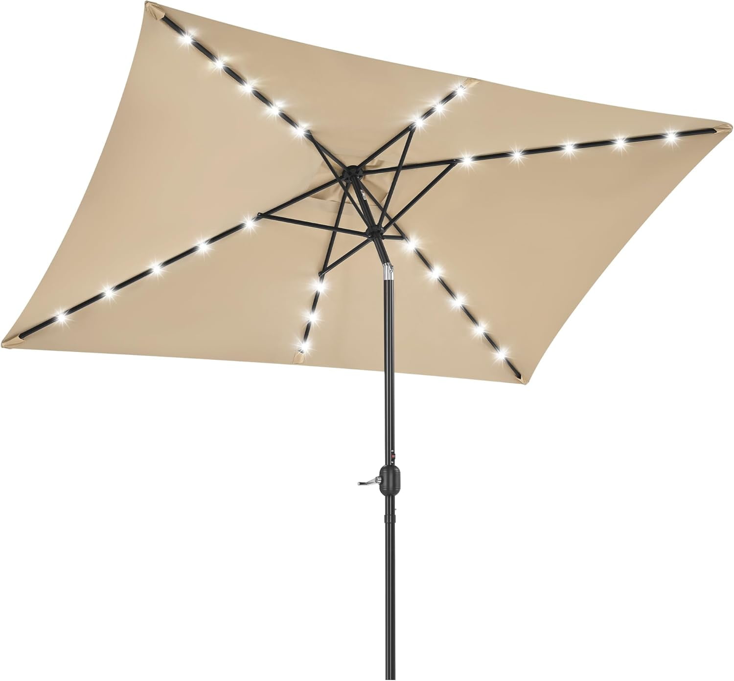 6 5x10FT Rectangular Patio Umbrella Solar Powered Outdoor Table Market 6-5x10ft-rectangular-patio-umbrella-solar-powered-outdoor-table-market